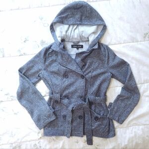 Black Rivet Junior Belted Jacket